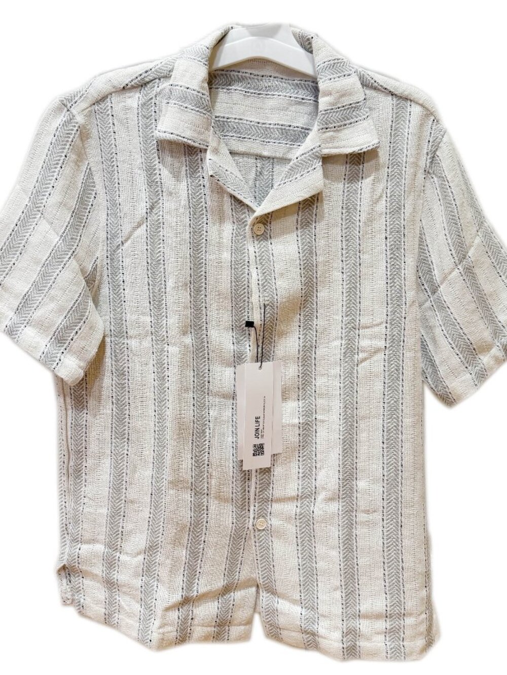 Retro Knit Short Short Sleeve button down shirt